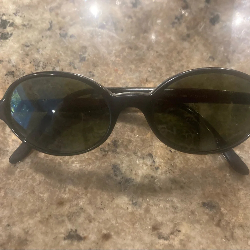 Classic Black Oval Sunglasses - Persol